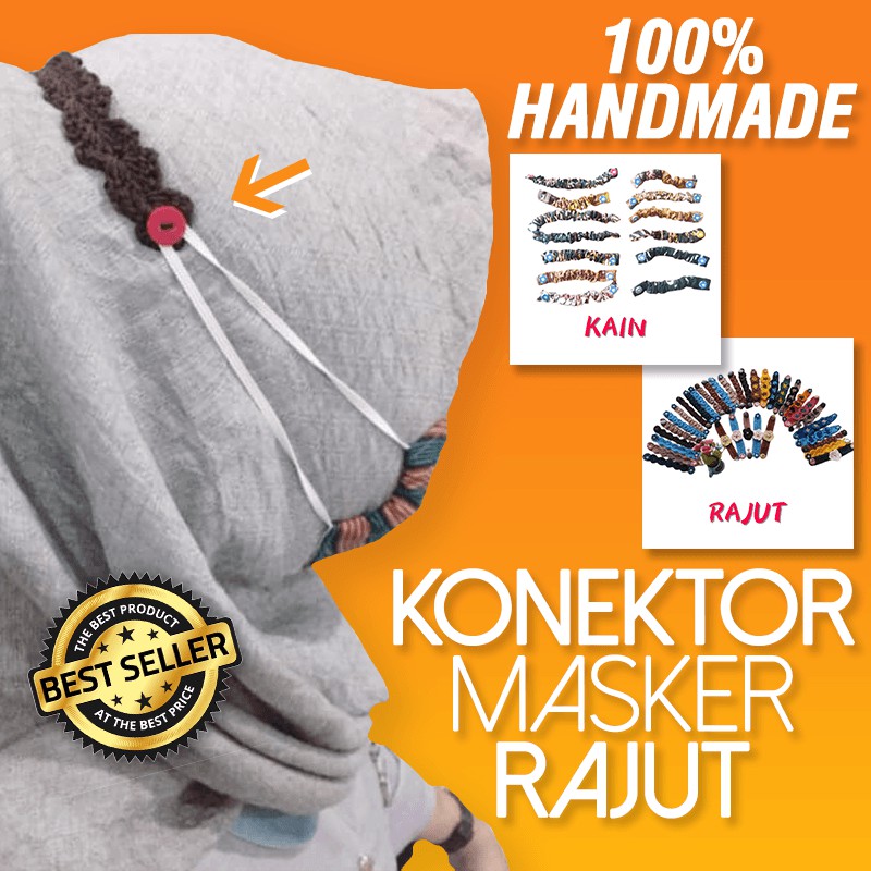 PENGAIT MASKER KONEKTOR MASKER RAJUT KONEKTOR MASKER HIJAB KONEKTOR MASKER KANCING KONEKTOR RAJUT