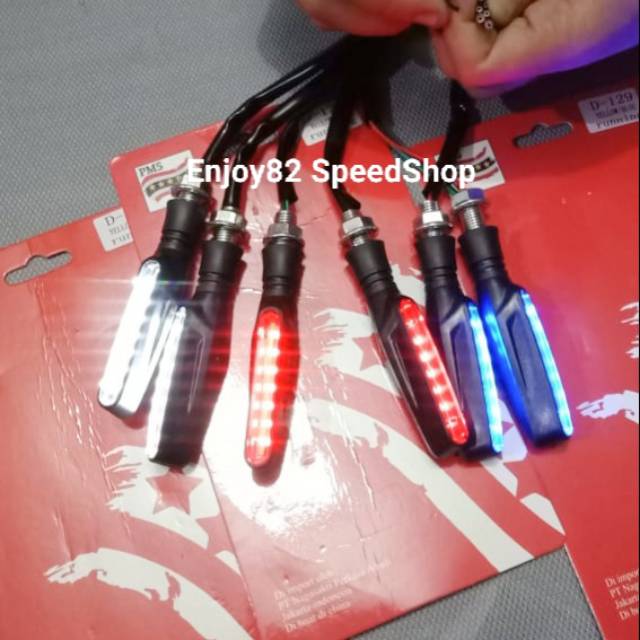 lampu sen  Sein Led Running Nyala Biru Merah Putih Universal