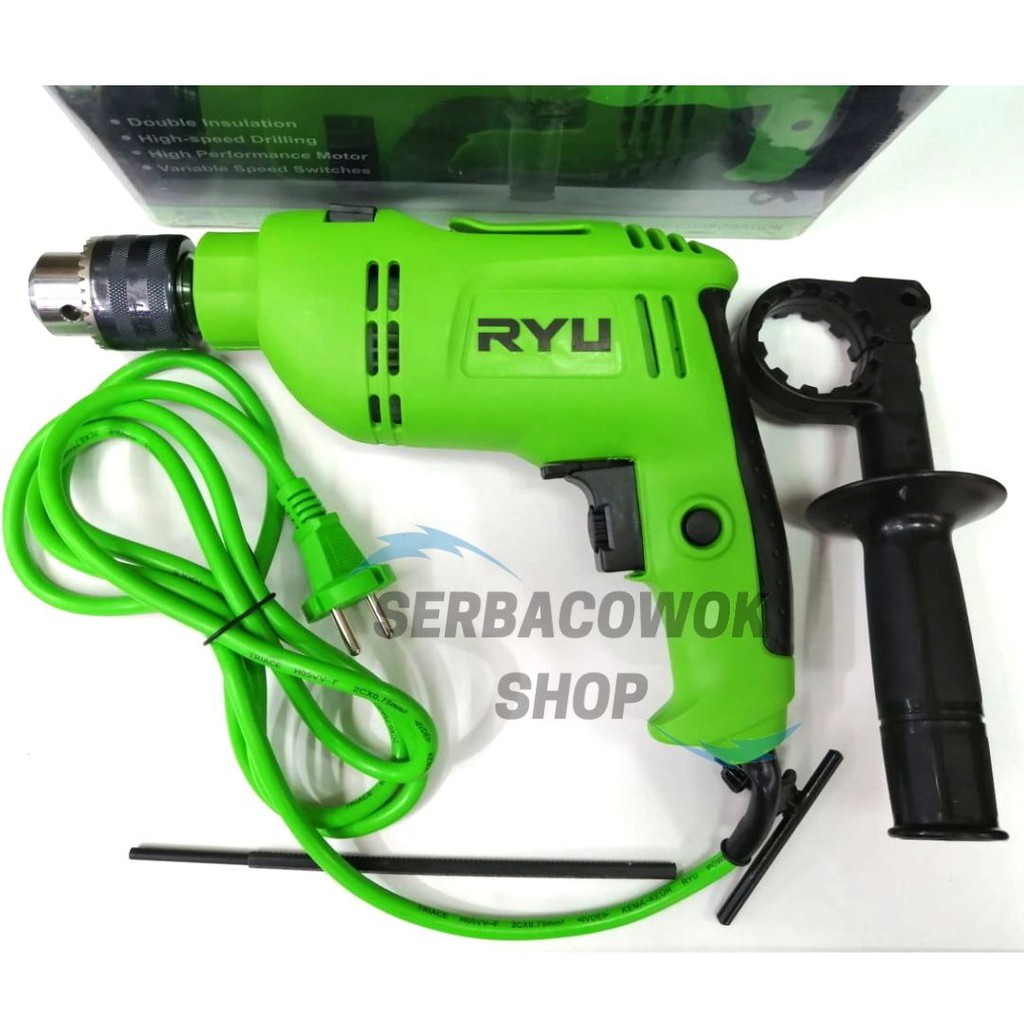 Mesin Bor Listrik 13 Mm RYU Mesin Bor Impact Drill RYU RID 13-1RE Termurah Berkualitas