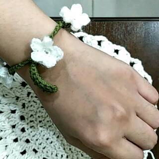  Gelang  persahabatan gelang  bunga cantik aksesoris 