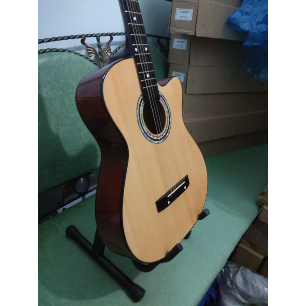 Gitar Akustik Merk Cort Warna Natural Buat Pemula Belajar Senar String Jakarta Murah