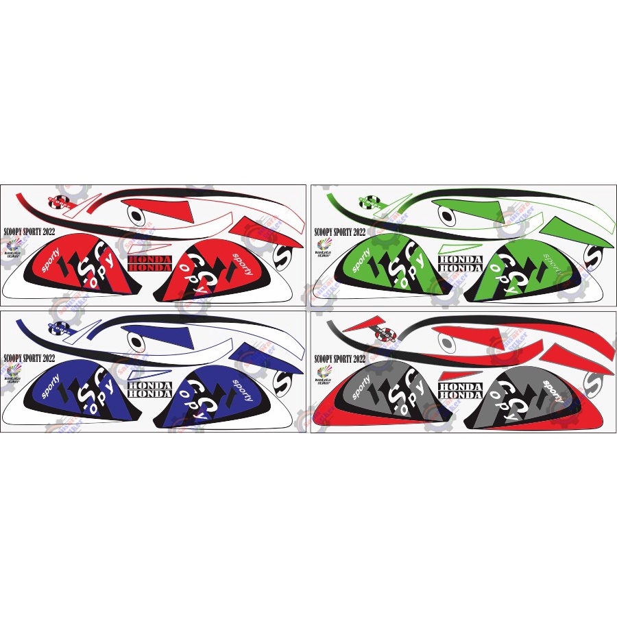 Stiker Motor Honda scoopy sporty 2021 Variasi