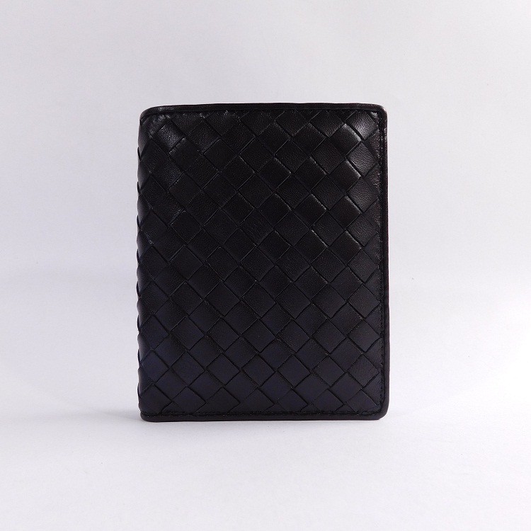 DOMPET KULIT PRIA BERDIRI IMPORT BRANDED - BOTTEGA VENETA 1712 BLACK