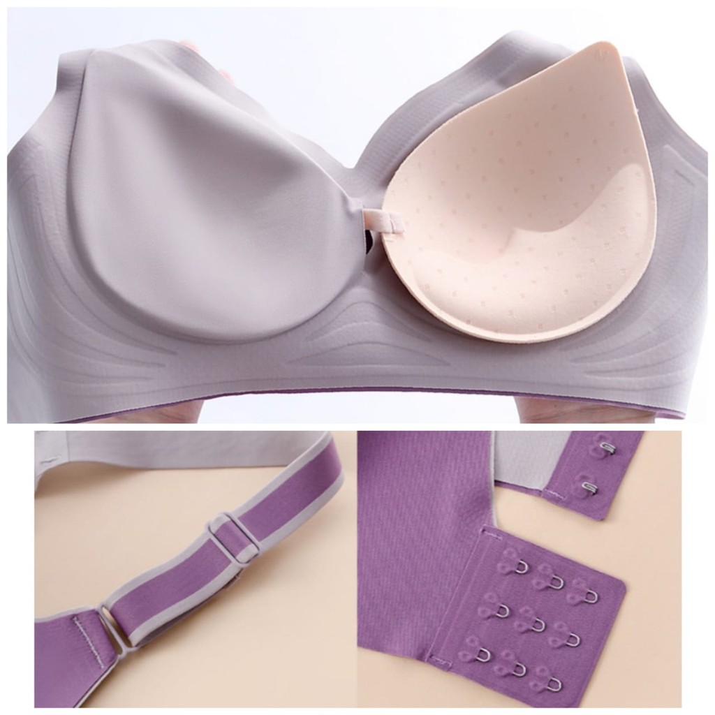 A029 / BRA SEAMLESS KAIT BELAKANG PUSH UP TANPA KAWAT / BH BIG SIZE ZERO FEEL-4