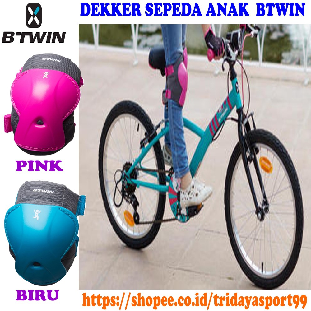 DEKKER SEPEDA BTWIN ANAK LAKI PEREMPUAN PELINDUNG LUTUT ANAK ORIGINAL BTWIN