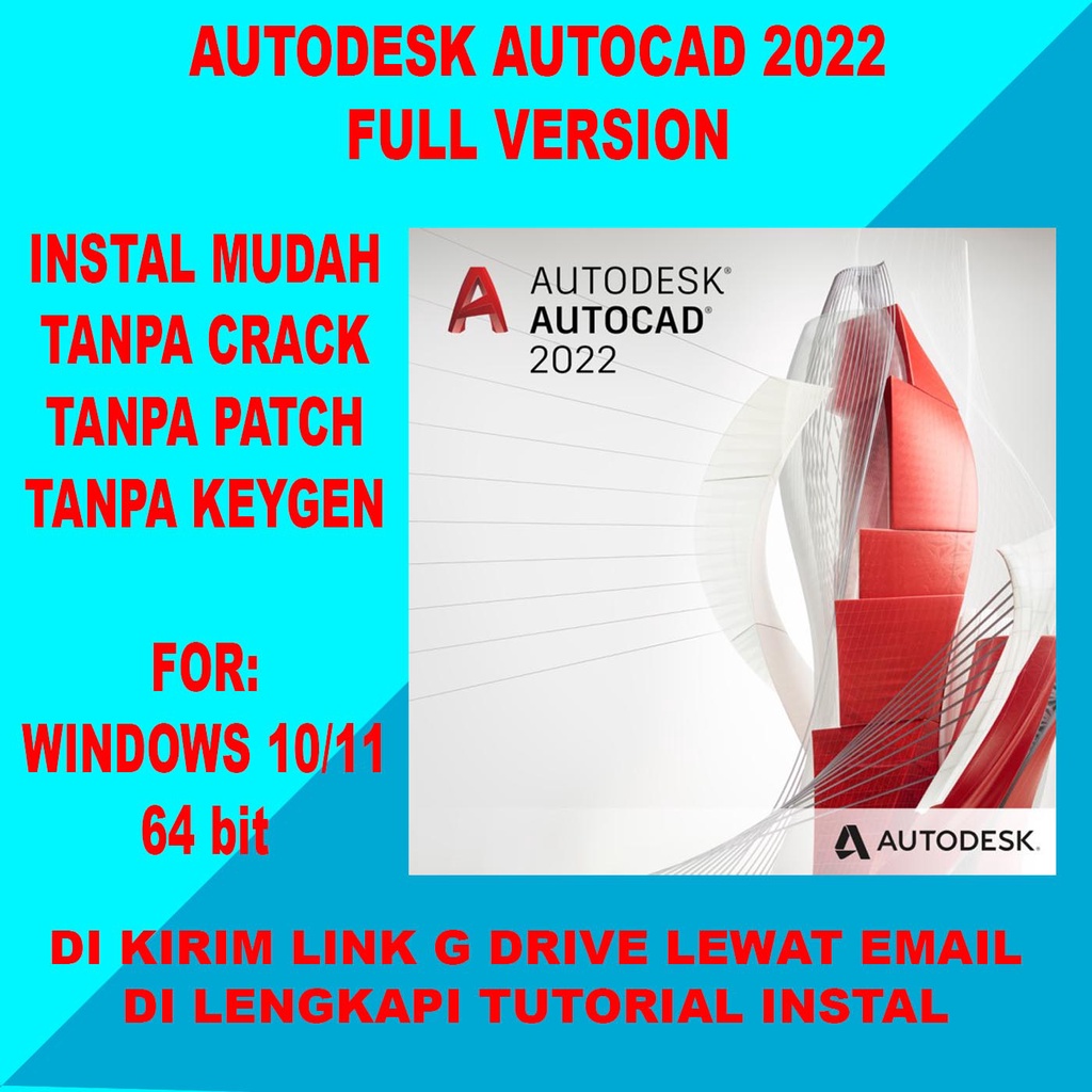 A-CAD 2022 // x64 - for Wind 10//11 - Instal Mudah