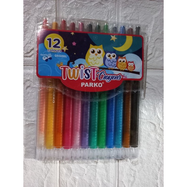 

twist crayons parko 12 colour