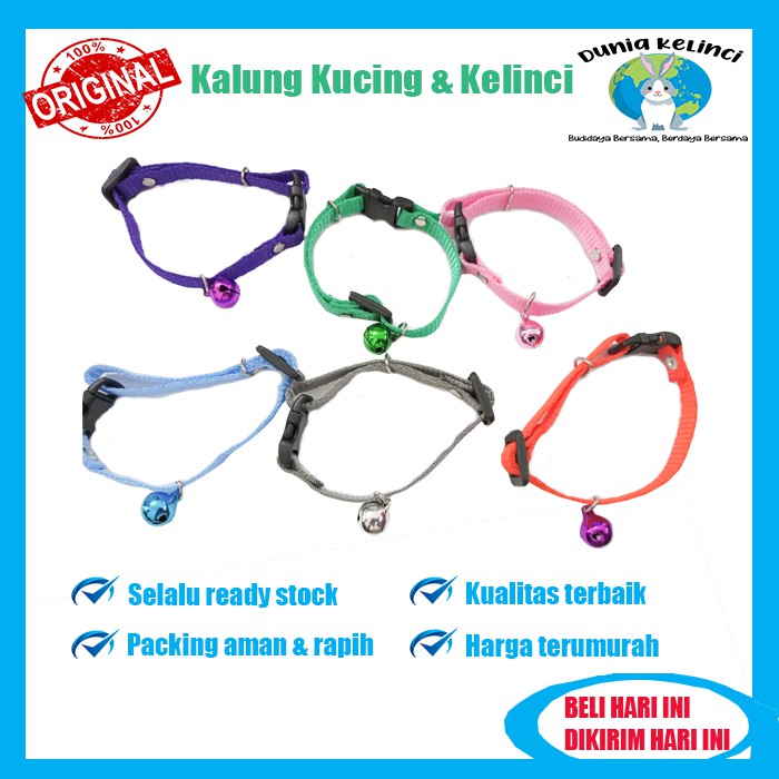 KALUNG KUCING KELINCI LONCENG KERINCINGAN PET COLLAR