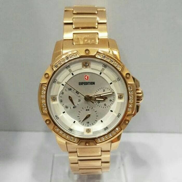 ORIGINAL JAM TANGAN EXPEDITION 6698 WANITA ROSEGOLD WHITE ORIGINAL