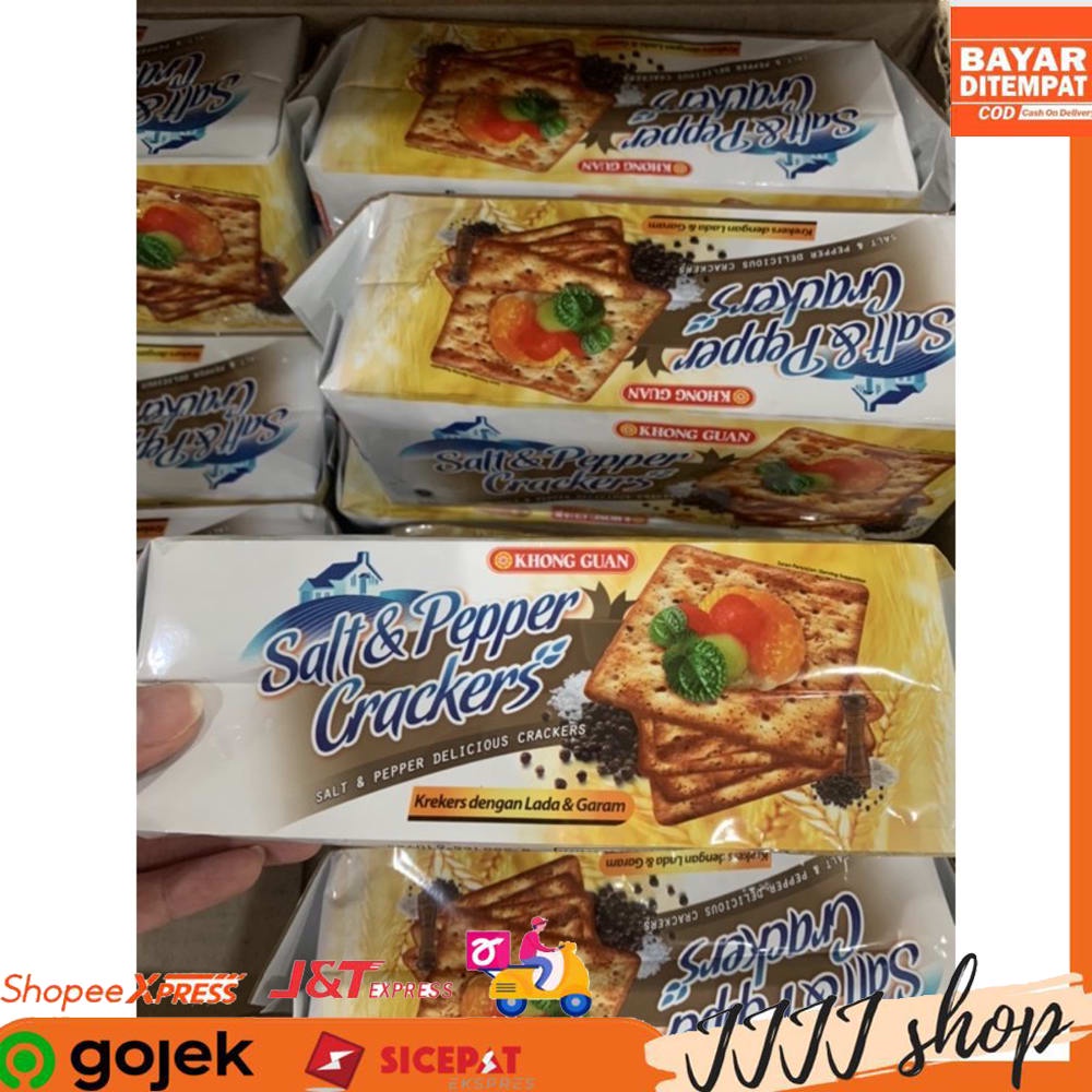 

Biskuit Salt and Peppers Khong Guan Cemilan Snack 215gr