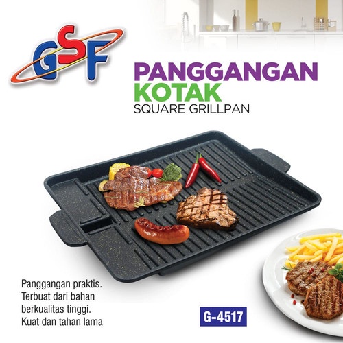 Korean BBQ Yakiniku Multi Square Grill Pan - Anti Lengket G 4517 grill pan anti lengket murah grill pan korea grill pan pemanggang grillpan pemanggang serbaguna grill pan anti lengket kramik grillpan anti lengket grill pan grill pen