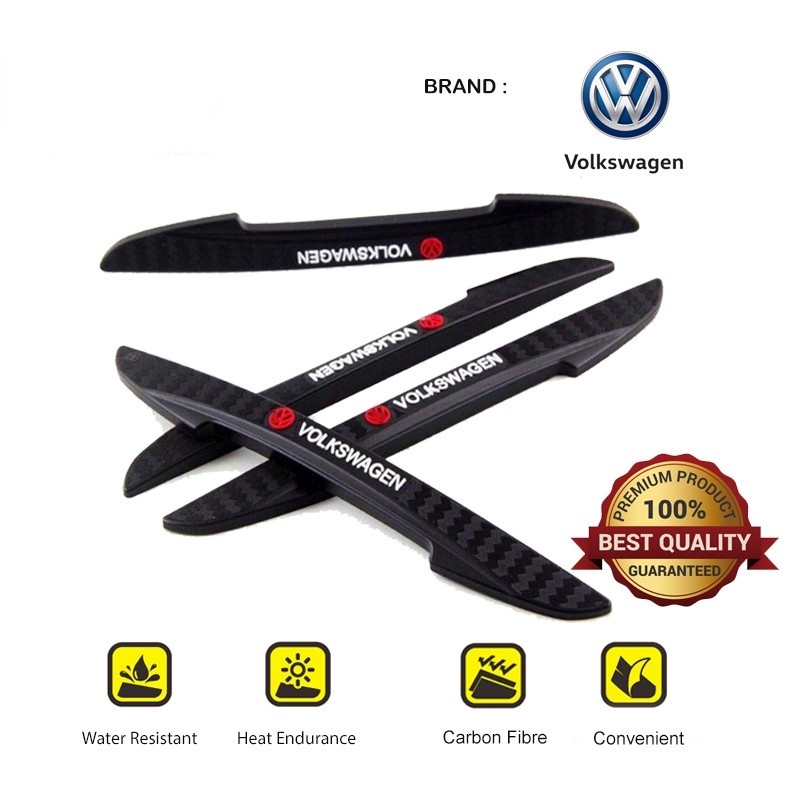 4pcs Strip Pelindung Pintu Mobil Anti Tabrakan Untuk VW Volkswagen Golf Tiguan Passat Touran Jetta Polo