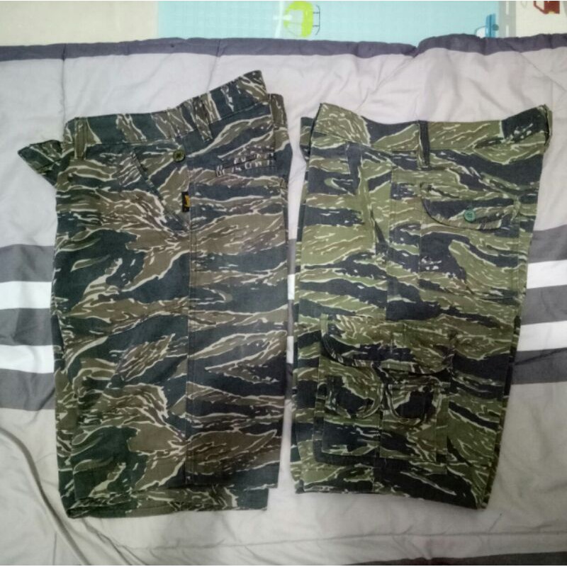 BLOODS SHORT CARGO TIGER CAMO GREEN BROWN