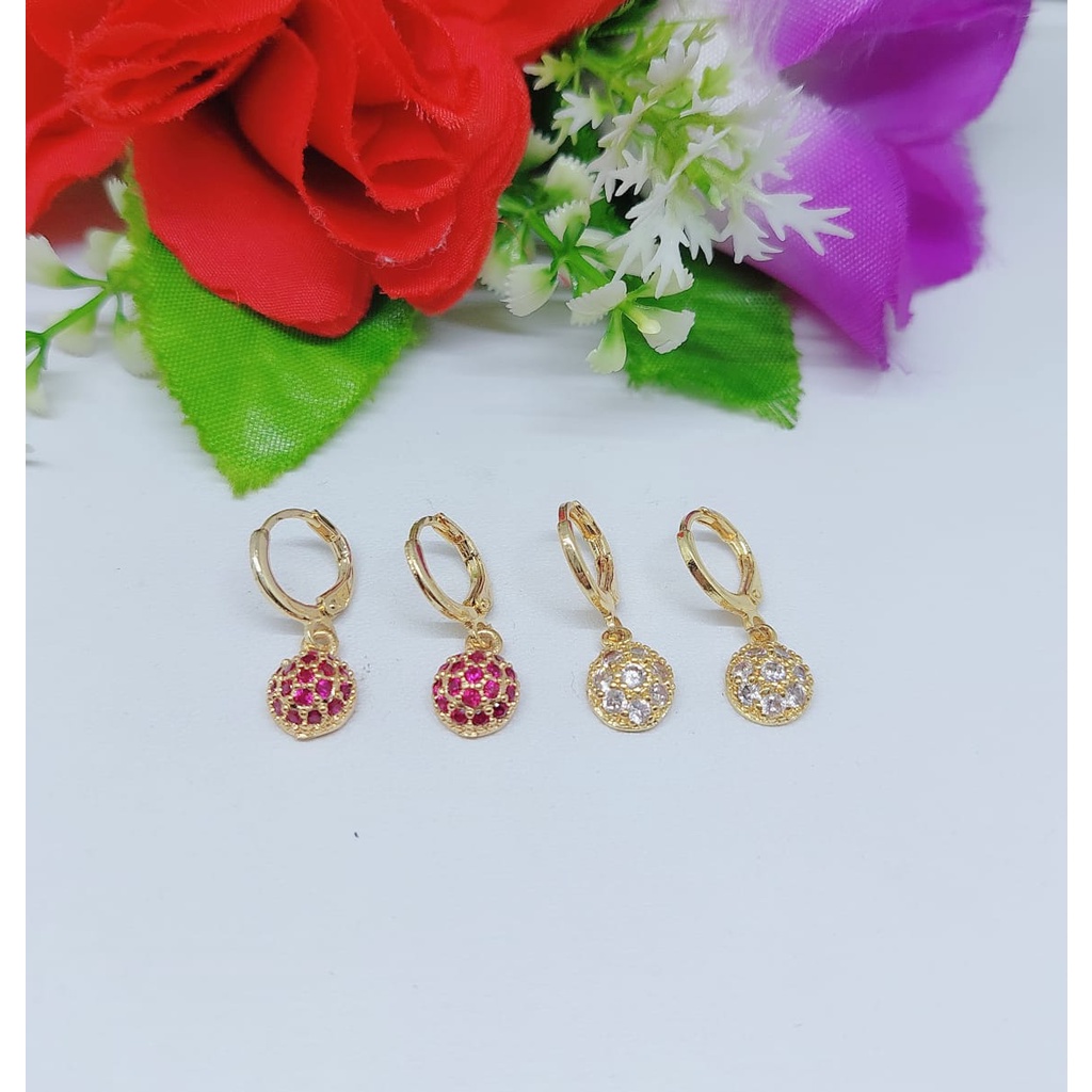 Anting xuping mata full lapis emas perhiasan fashion 0407