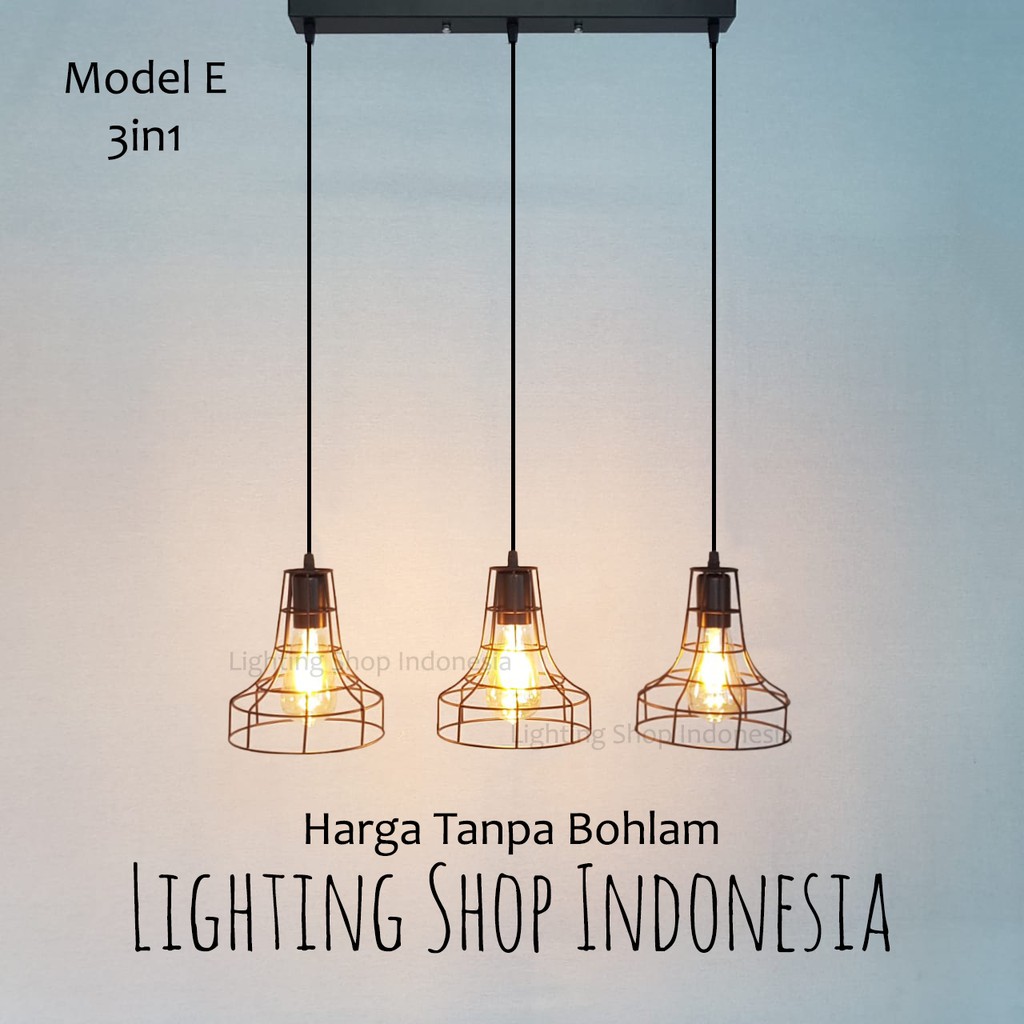 Lampu gantung 3in1 dapet 1set 3Lampu base kop bulat Lampu gantung 3in1 dapet 1set 3Lampu base kop bulat