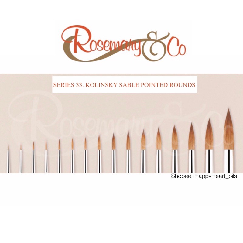 

Rosemary Pure Kolinsky Pointed Brush Seri 33