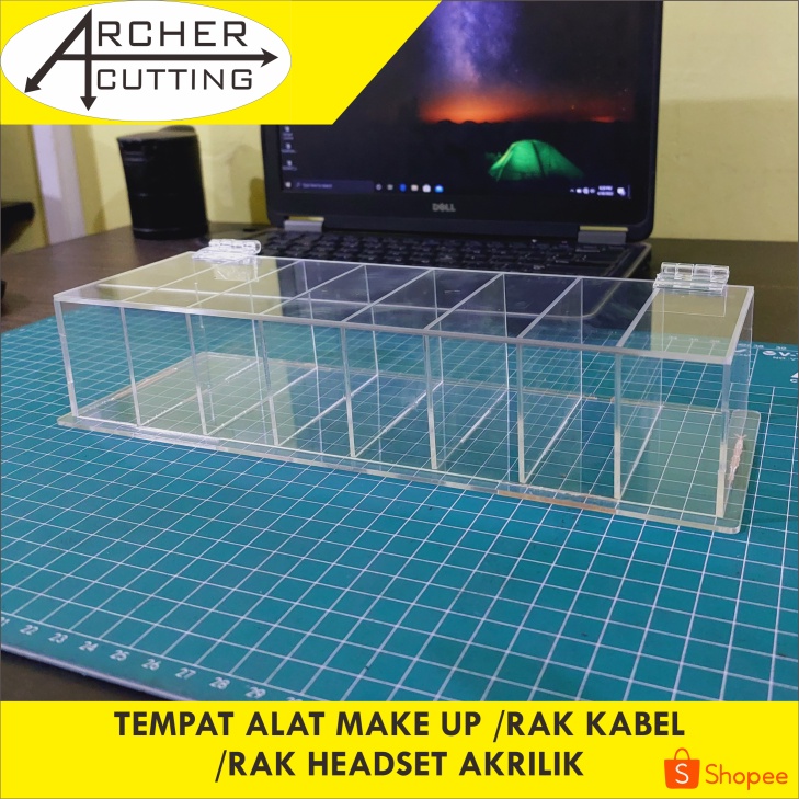 ORGANIZER KABEL RAK KABEL CHARGER ORGANIZER SEBAGUNA KOTAK MAKE UP KOSMETIK AKRILIK