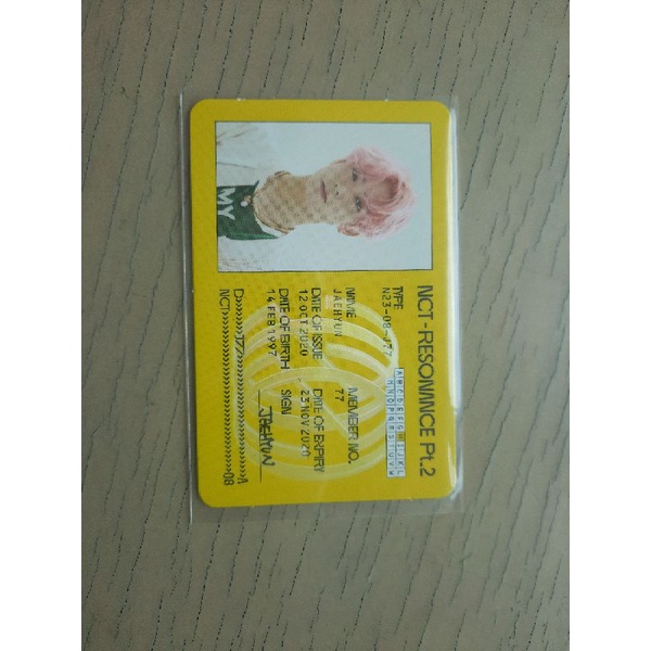 NCT Jaehyun ID Card