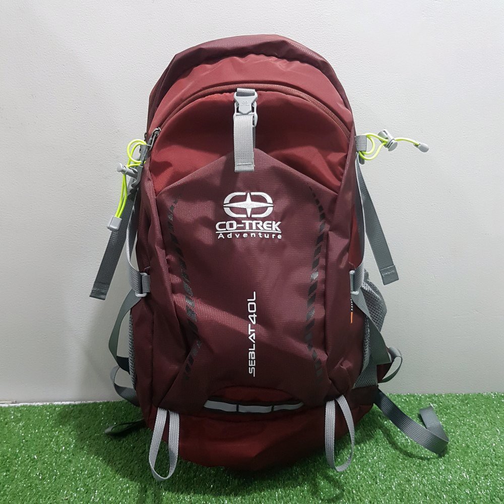 TAS TRAVEL DAYPACK GUNUNG COTREK RANSEL PUNGGUNG CO-TREK SEBLAT 40L MERAH -