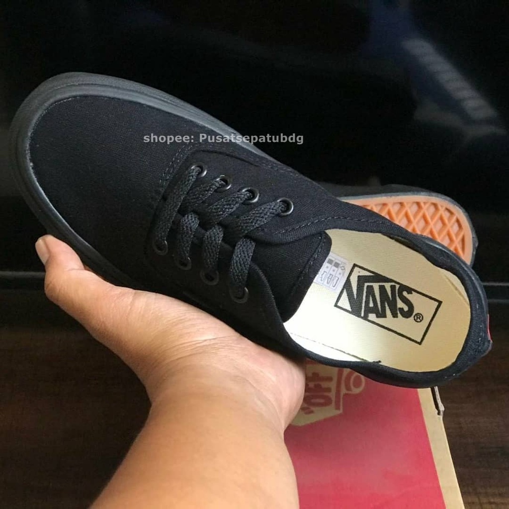 Obral 100% Premium Vans Authentic All Black Full Hitam