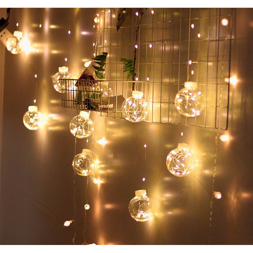 [3M LED Wishing Ball Curtain String Lights] [Fairy Garland Lights]