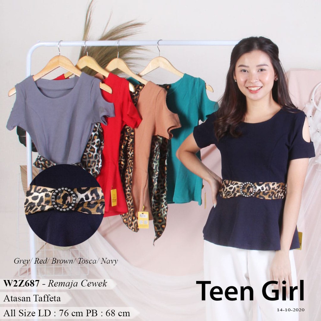 Kaos Baju Remaja Cewek Atasan Bahan Taffeta