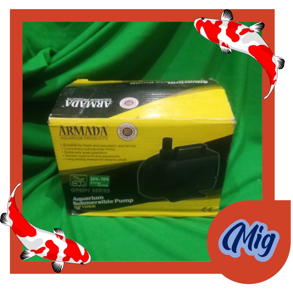 aquarium kolam ikan pompa celup water pump ARMADA SP 106 B