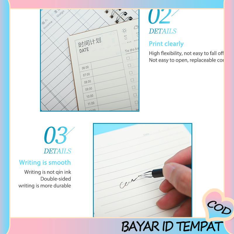 COD❤️ A5 Kraft Paper Coil Book Simple Student Notebook Meeting Notepad Buku Akuntansi Portabel-A.one