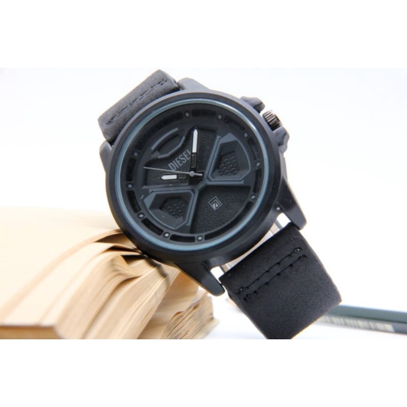 (AG)JAM TANGAN PRIA DIESEL NEW COLLECTION FASHION PRIA TALI KULIT PREMIUM FREE BOX KANCING
