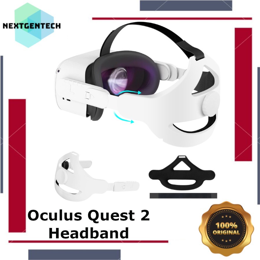 Esimen Oculus Quest 2 Adjustable Head Strap Comfort Headband Flexible Q2DKW