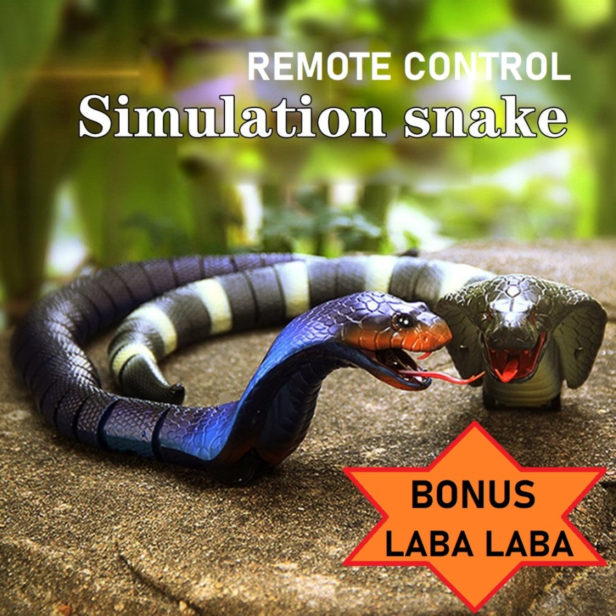 ULAR ANACONDA ATAU COBRA REMOTE CONTROL RC SNAKE TOYS UKURAN 73 CM MAINAN PRANK