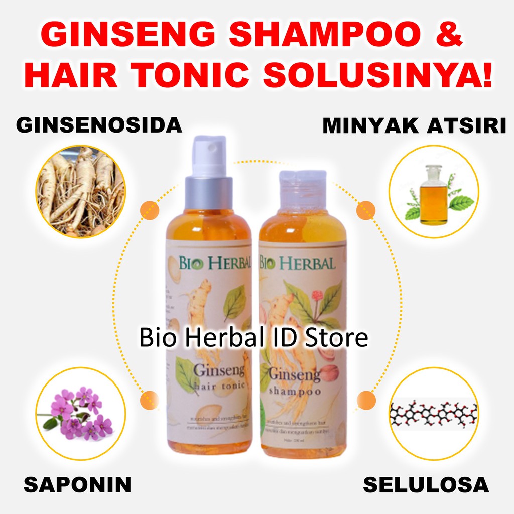 Vitamin Rambut Rontok Paket Ginseng Shampoo dan Hair Tonic B3B-2