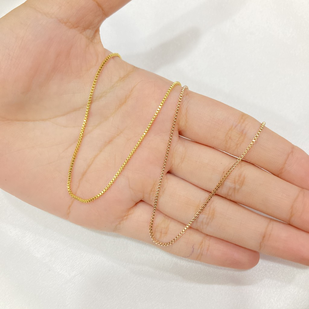 Kalung Titanium Motif Itali Polos Anti Karat Anti Alergi Dewasa 45cm