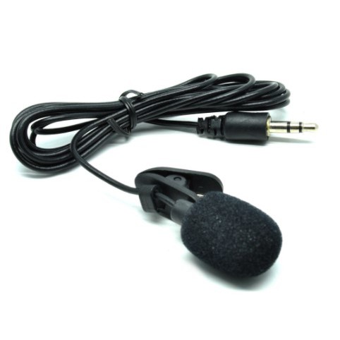 [AUDIOMINI] - 3.5mm Microphone with Clip for Smartphone / Laptop / Tablet PC - SR-503 - Black