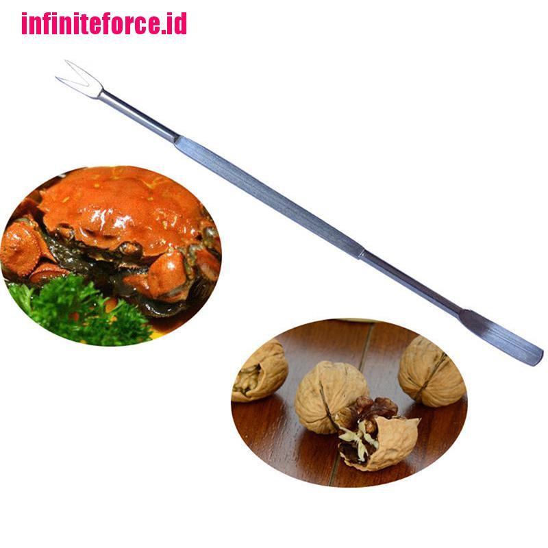 4pcs Stainless Steel Lobster Crab Needle Walnut Needle Fruit Fork Seafood Tools