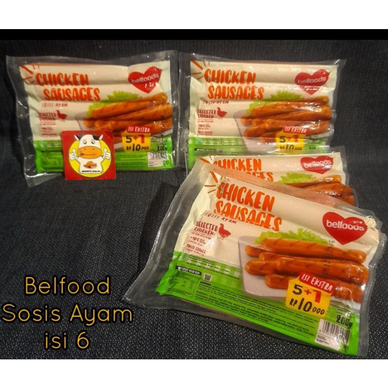 

BELFOODS SOSIS AYAM 6 PCS - FROZEN FOOD - BRONTZ JOGJA