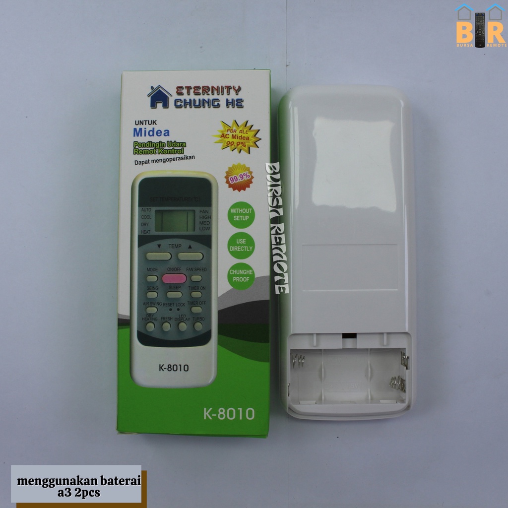 Remot / REMOTE AC 'MIDEA'  Multi Chunghe K-8010 / ecer dan grosir