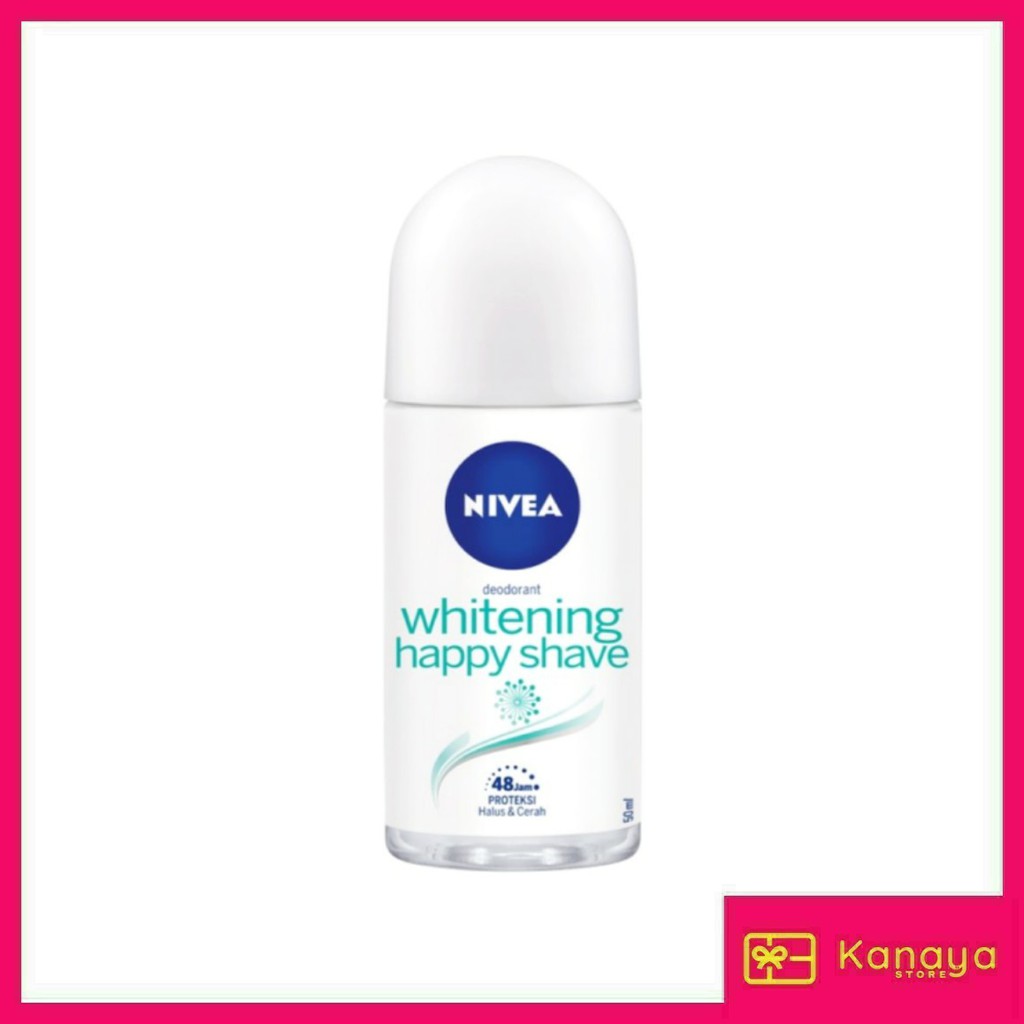 (BISA COD) Nivea Deodorant Whitening Happy Shave Roll On 25ml