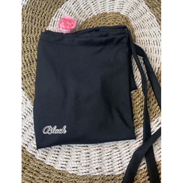 ROK STRAP ROK TALI SHAKILA ROK KOREA TALI STYLE ROK WANITA BAHAN SHAKILA STREAT ALL SIZE FIT TO XL BAWAHAN PANJANG KOREA LONG SKIRT STRAP POLOS-Hitam