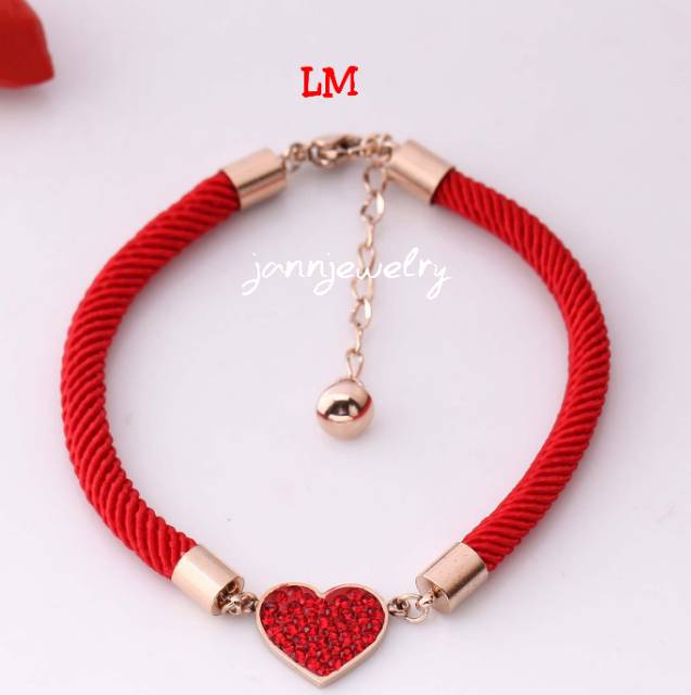 Gelang tali titanium asli anti alergi dan anti karat selamanya uk 17+3cm