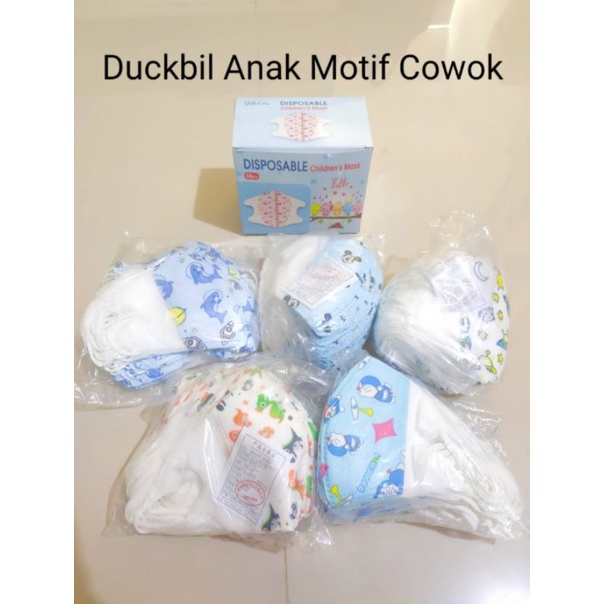 Masker Anak Duckbill BTS BT21 protective mask repack 10pcs 3ply