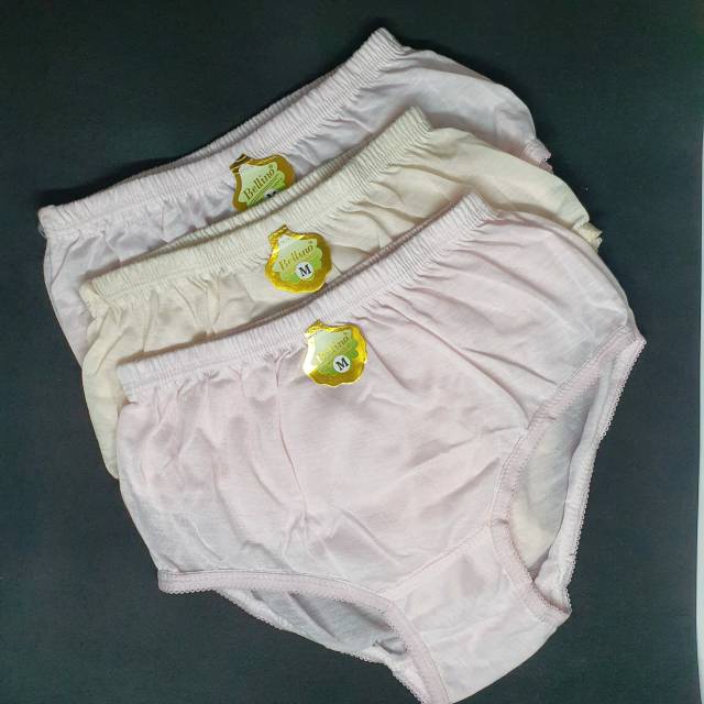 3pcs Cd Celana Dalam Wanita Basic Bahan Katun Wanita Bellino M L XL XXL Jumbo Murah Berkualitas