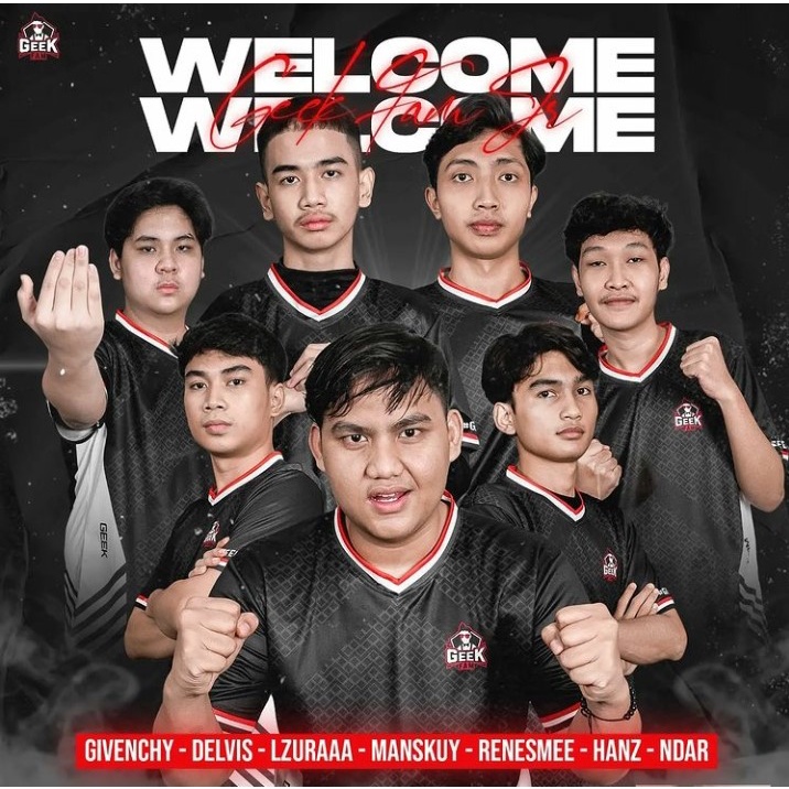 Kaos Jersey Game Esports Mobile Legend AOV Free Fire PUBG AOV Dota Custom Nama GEEK FAM 2022 NEW