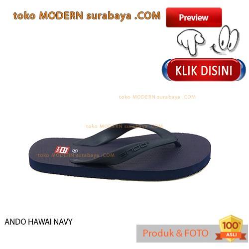 ANDO HAWAI NAVY sandal jepit flat casual