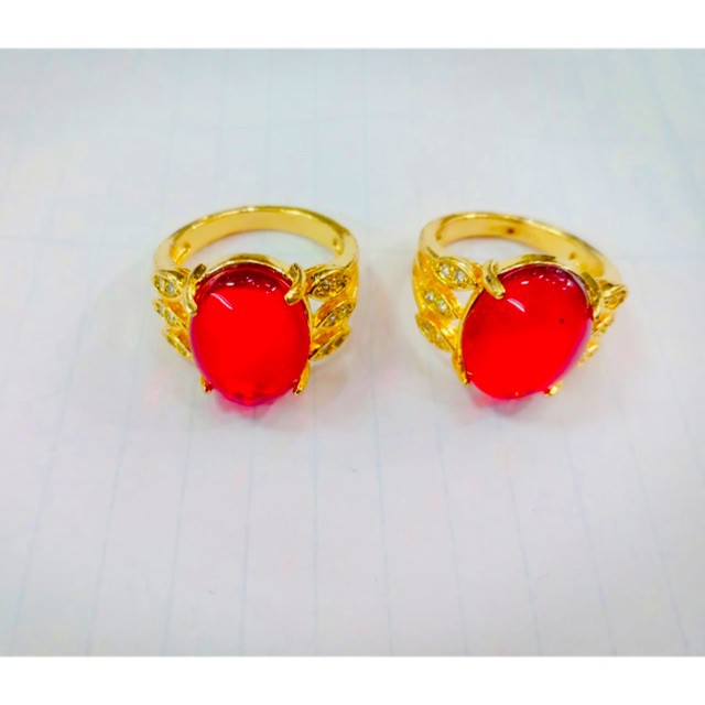 Cincin / cincin batu merah / cincin batu / yaxiya / xuping / lapisemas