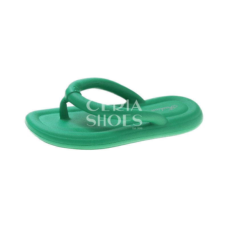 PVC Sandal Jepit Wanita Import Bangkok Karet Bulat Rubber Rebal Anti Slip Bahan Lentur Elastis Empuk 2024-2