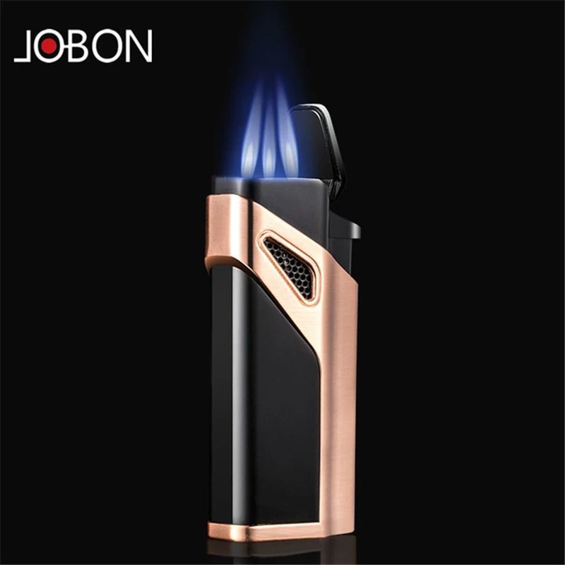 Korek Api Gas Jobon 3 Jet Flame Lighter Punch Hole Original Import