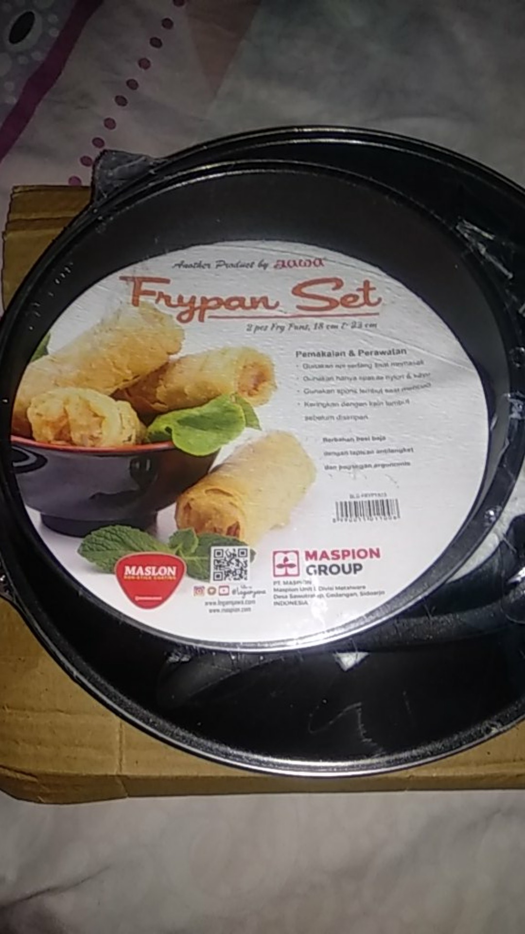 Teflon Fry Pan Set 2 Pcs Anti Lengket Maspion Extra Bubble