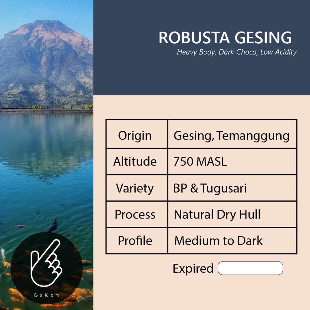 

Geser Kanan Kopi Robusta Gesing Natural Dry Hull 200 gr