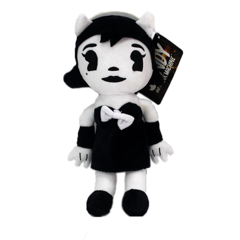 30cm/11.8inch Bendy and the Ink Machine Plush Doll Figure Toy Black White Alice Boris Toy Gift